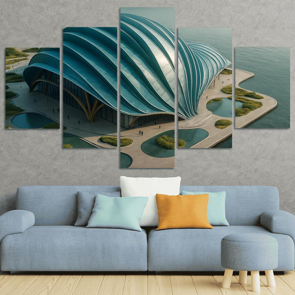 Tidal Breathing Civic Hall canvas paintings frame