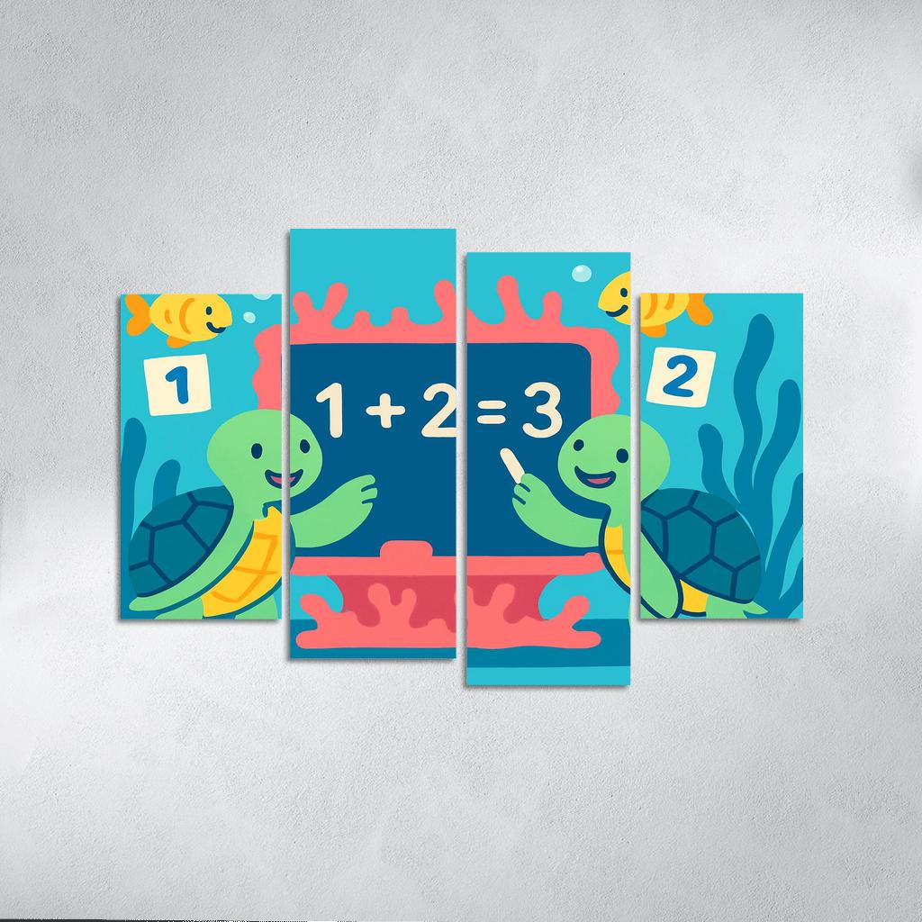 Coral Codebreakers The Reef Math Quest abstract paintings frame
