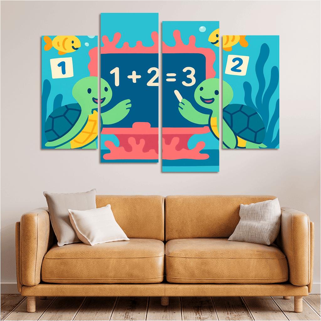 Coral Codebreakers The Reef Math Quest abstract paintings frame