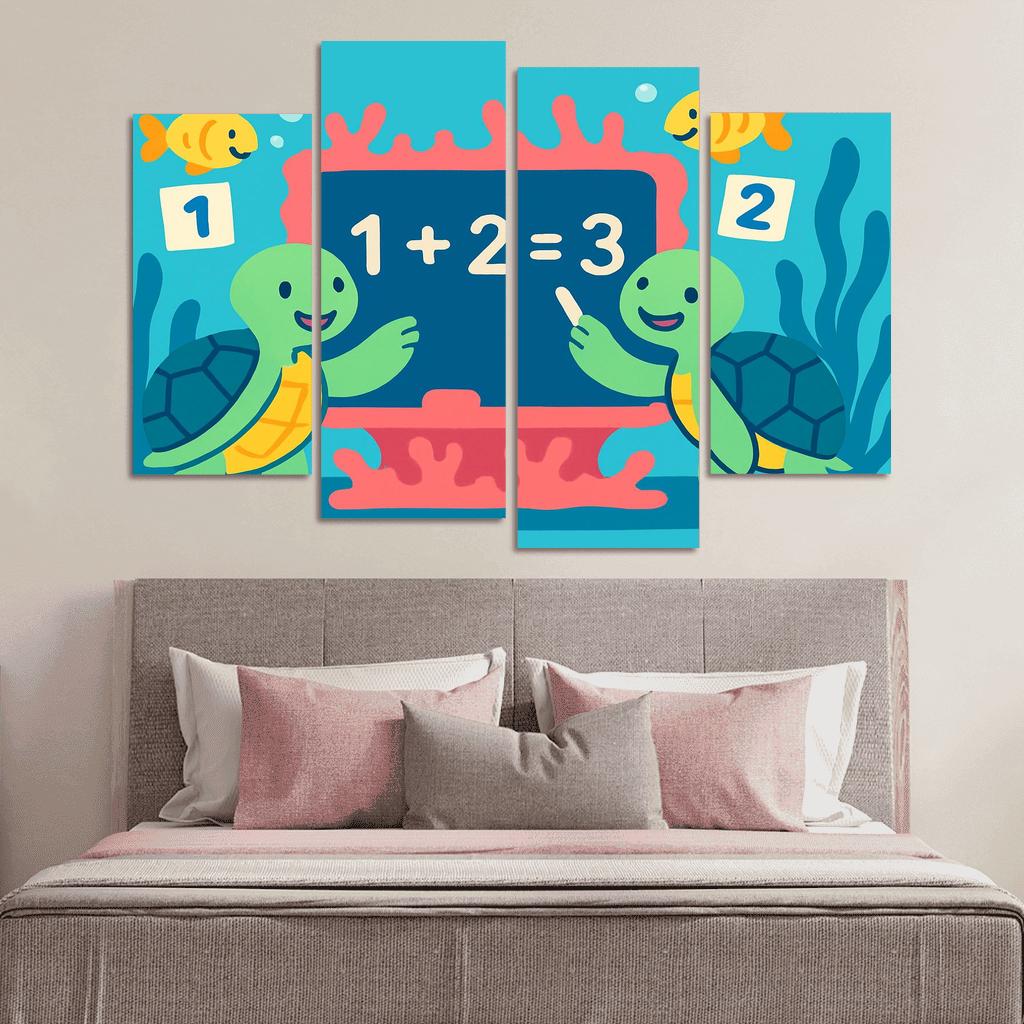 Coral Codebreakers The Reef Math Quest abstract paintings frame