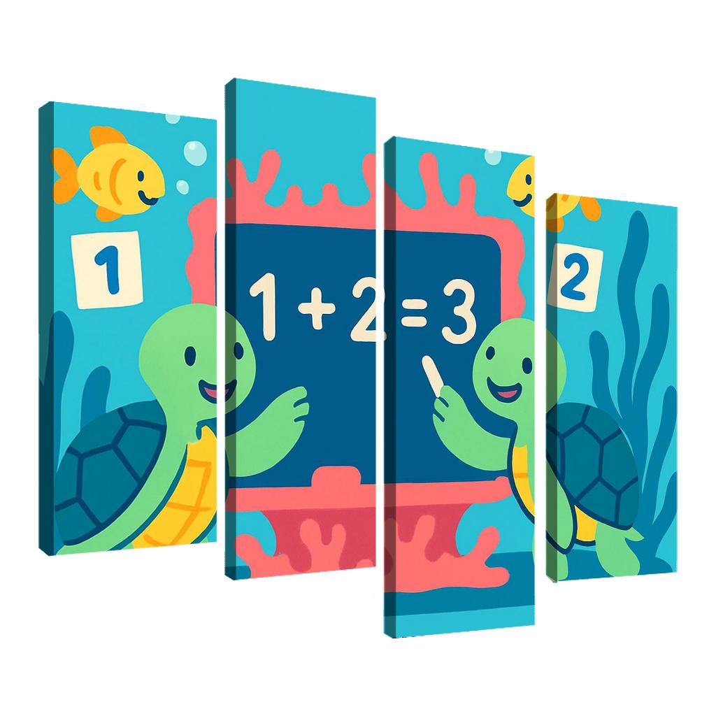 Coral Codebreakers The Reef Math Quest abstract paintings frame