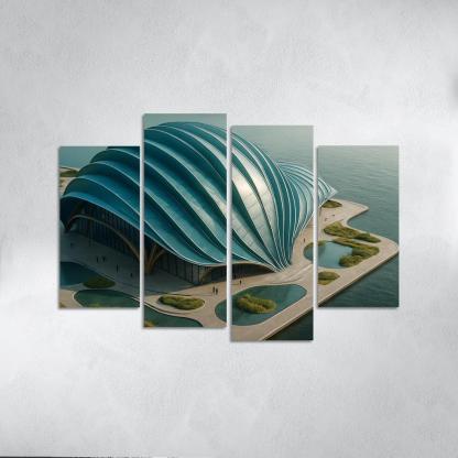 Tidal Breathing Civic Hall canvas paintings frame