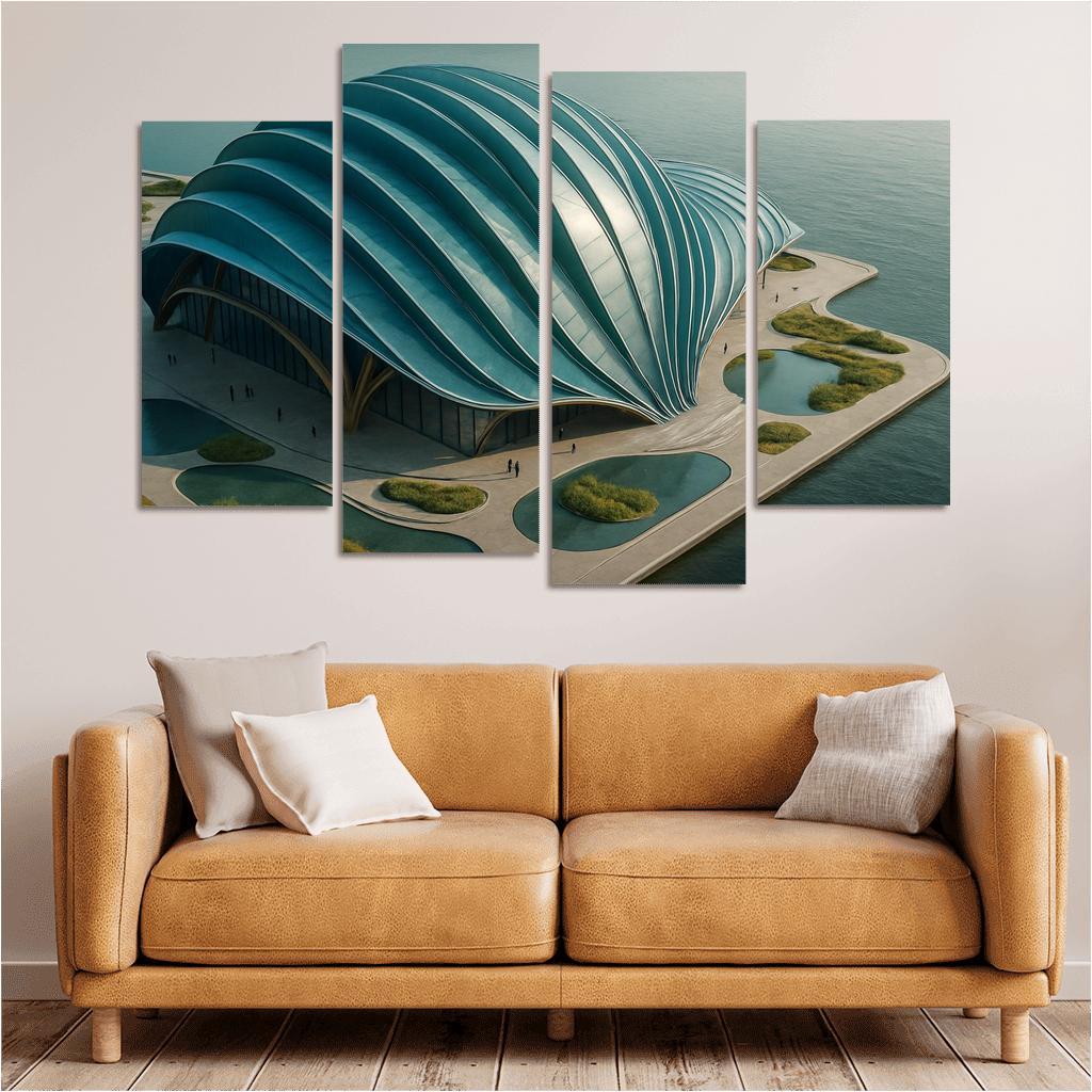 Tidal Breathing Civic Hall canvas paintings frame
