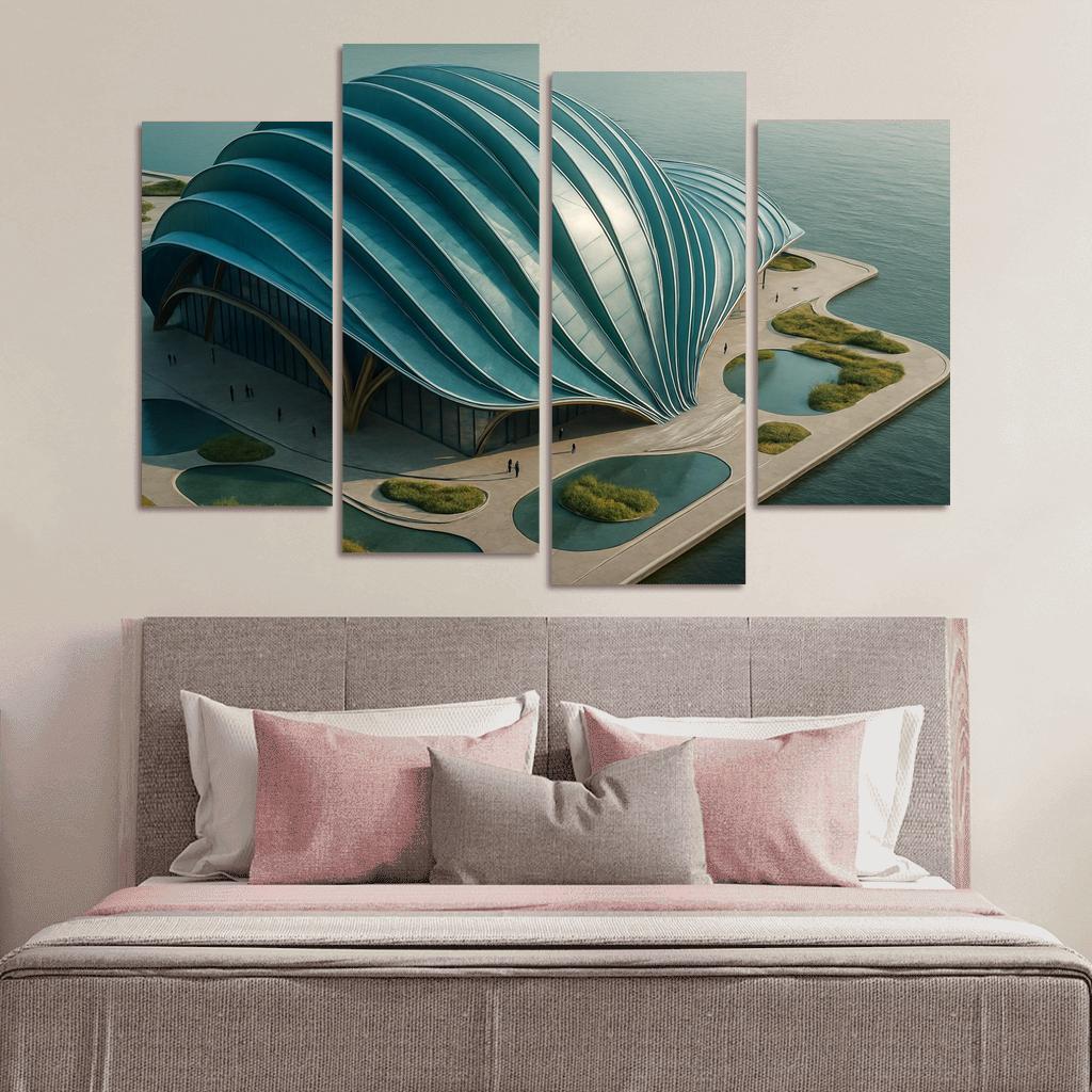 Tidal Breathing Civic Hall canvas paintings frame
