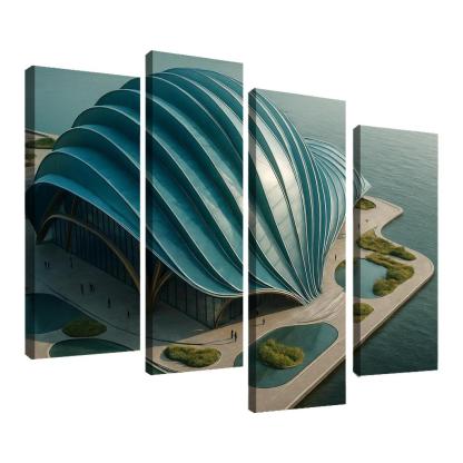 Tidal Breathing Civic Hall canvas paintings frame