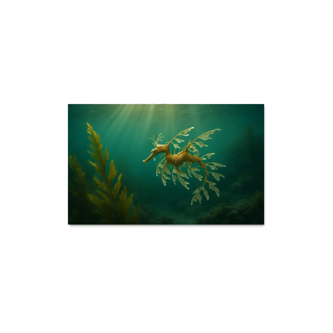 Leafy Seadragon Drifting Through A Kelp Forest multi-panel paintings