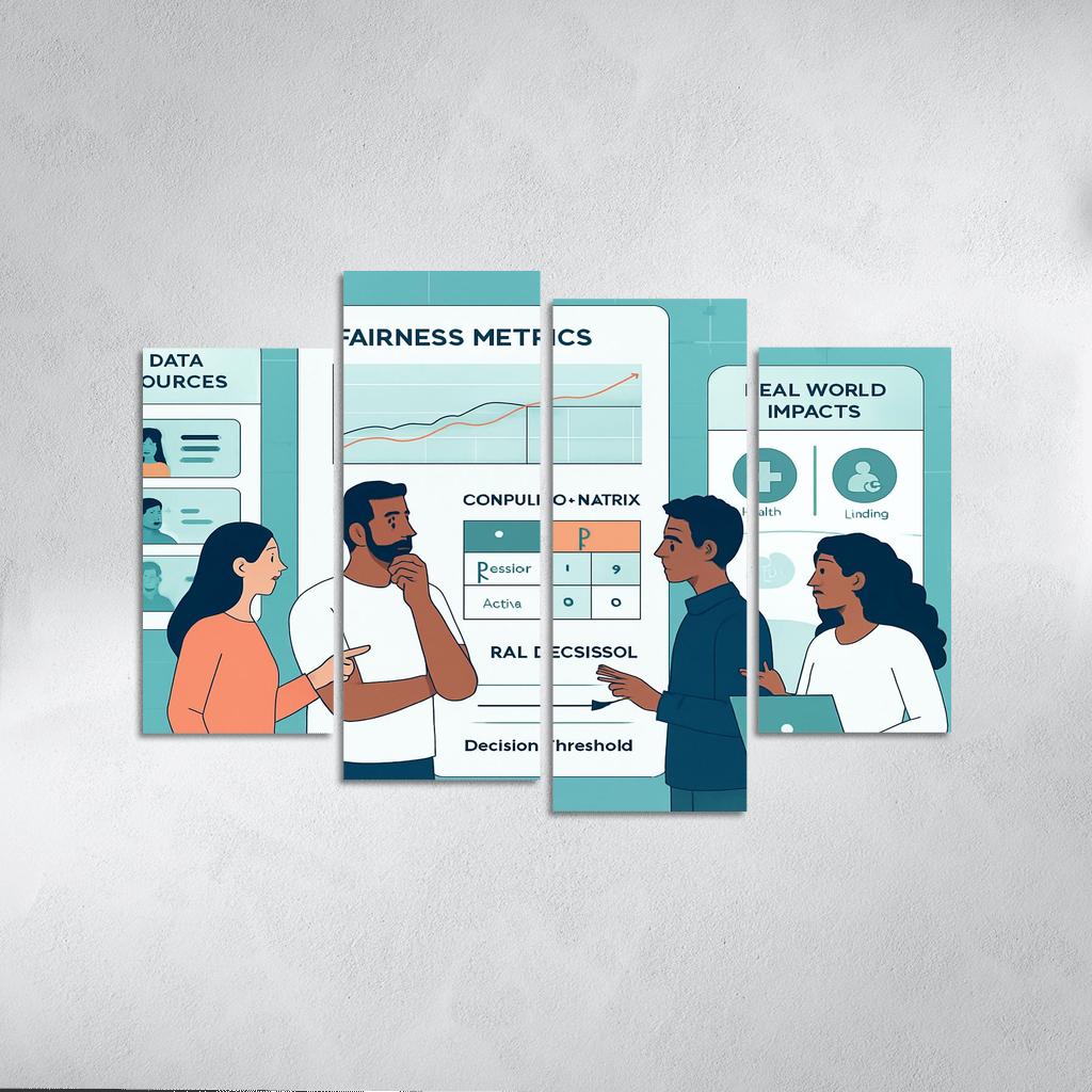 Algorithmic Bias Field Guide canvas paintings frame