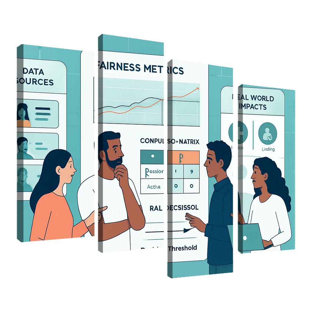 Algorithmic Bias Field Guide canvas paintings frame