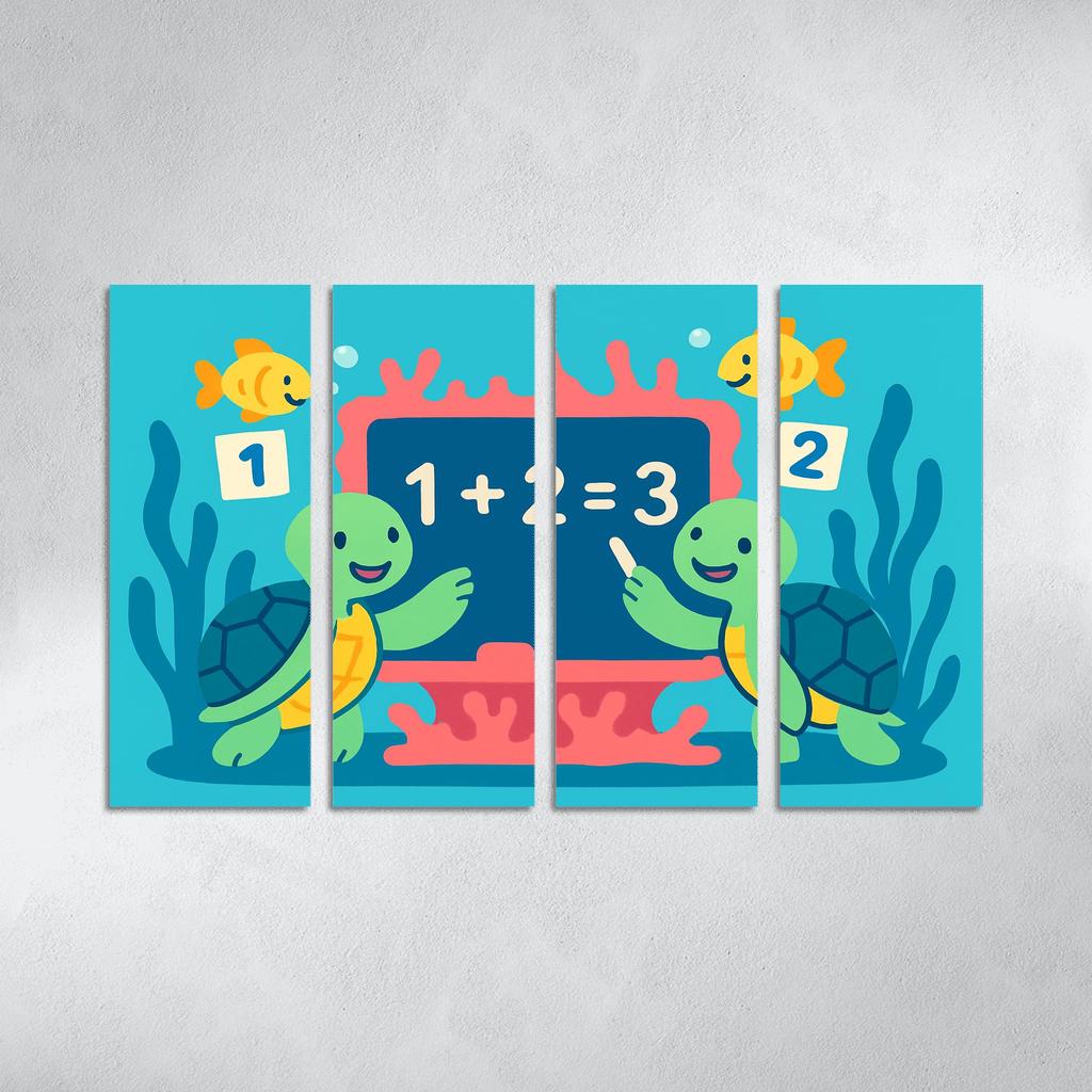 Coral Codebreakers The Reef Math Quest abstract paintings frame