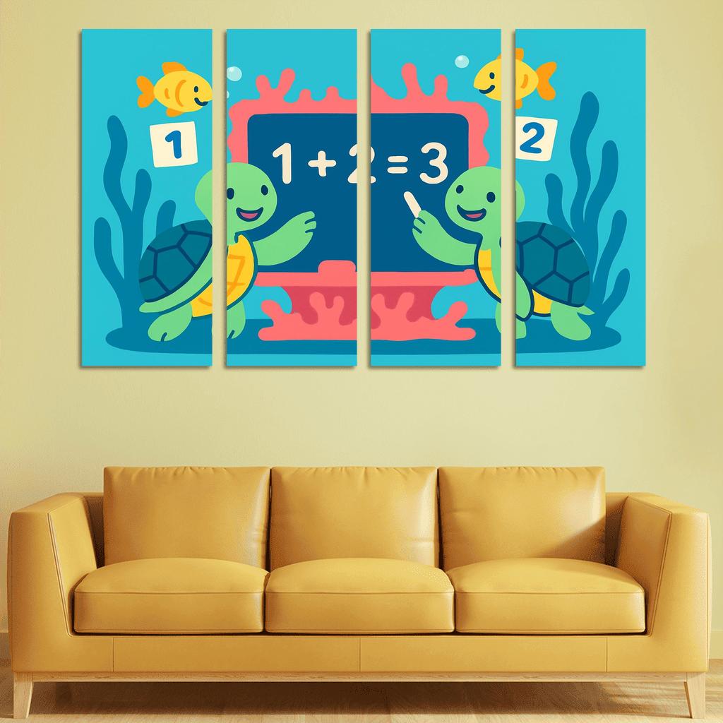 Coral Codebreakers The Reef Math Quest abstract paintings frame
