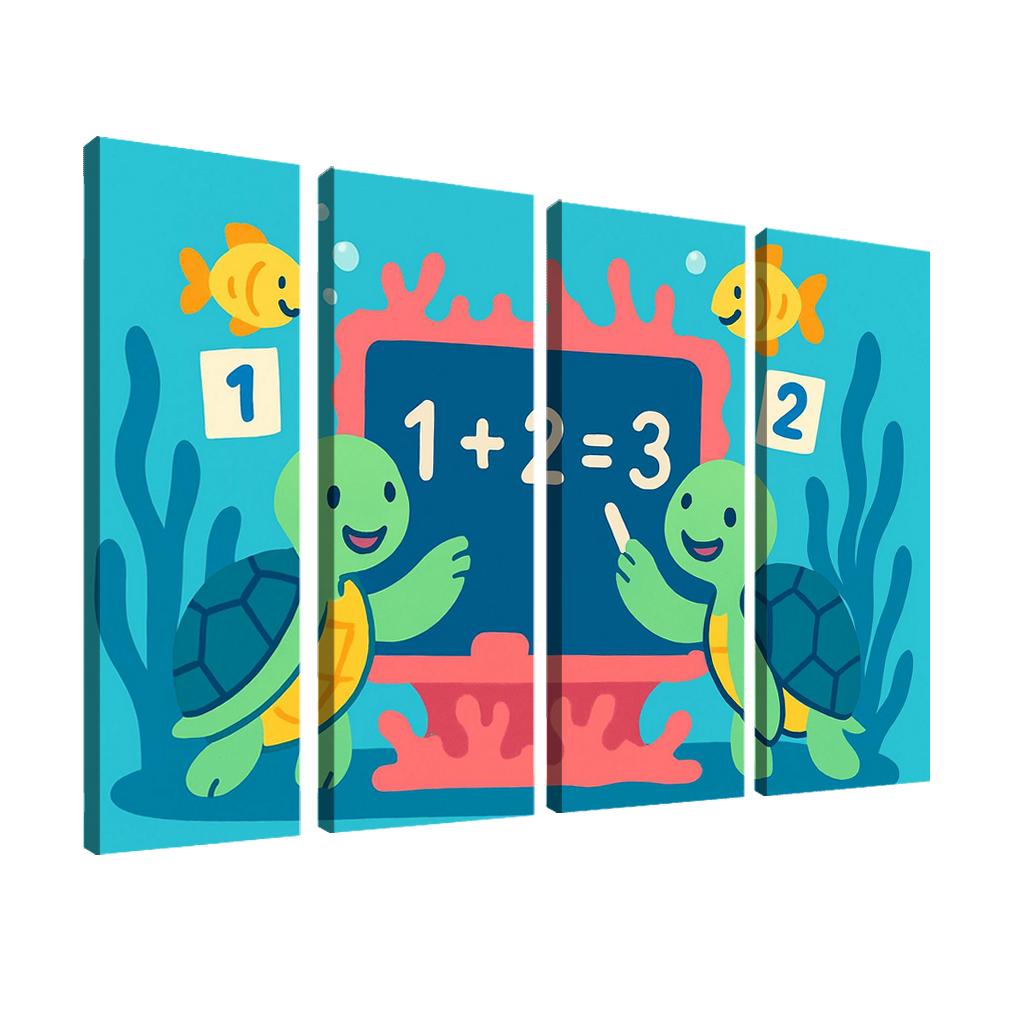 Coral Codebreakers The Reef Math Quest abstract paintings frame