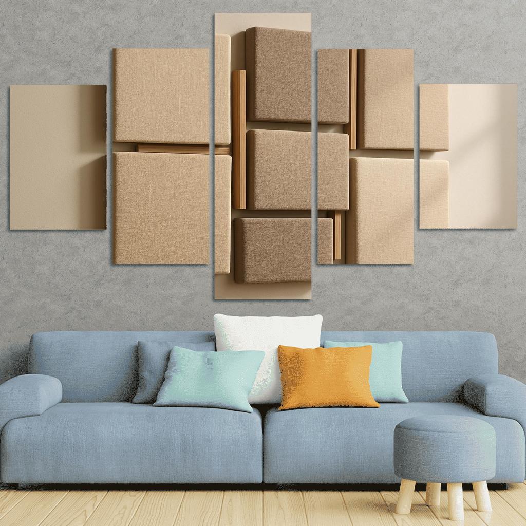 Floating Linen Wrapped Acoustic Wall Panels modern paintings frame