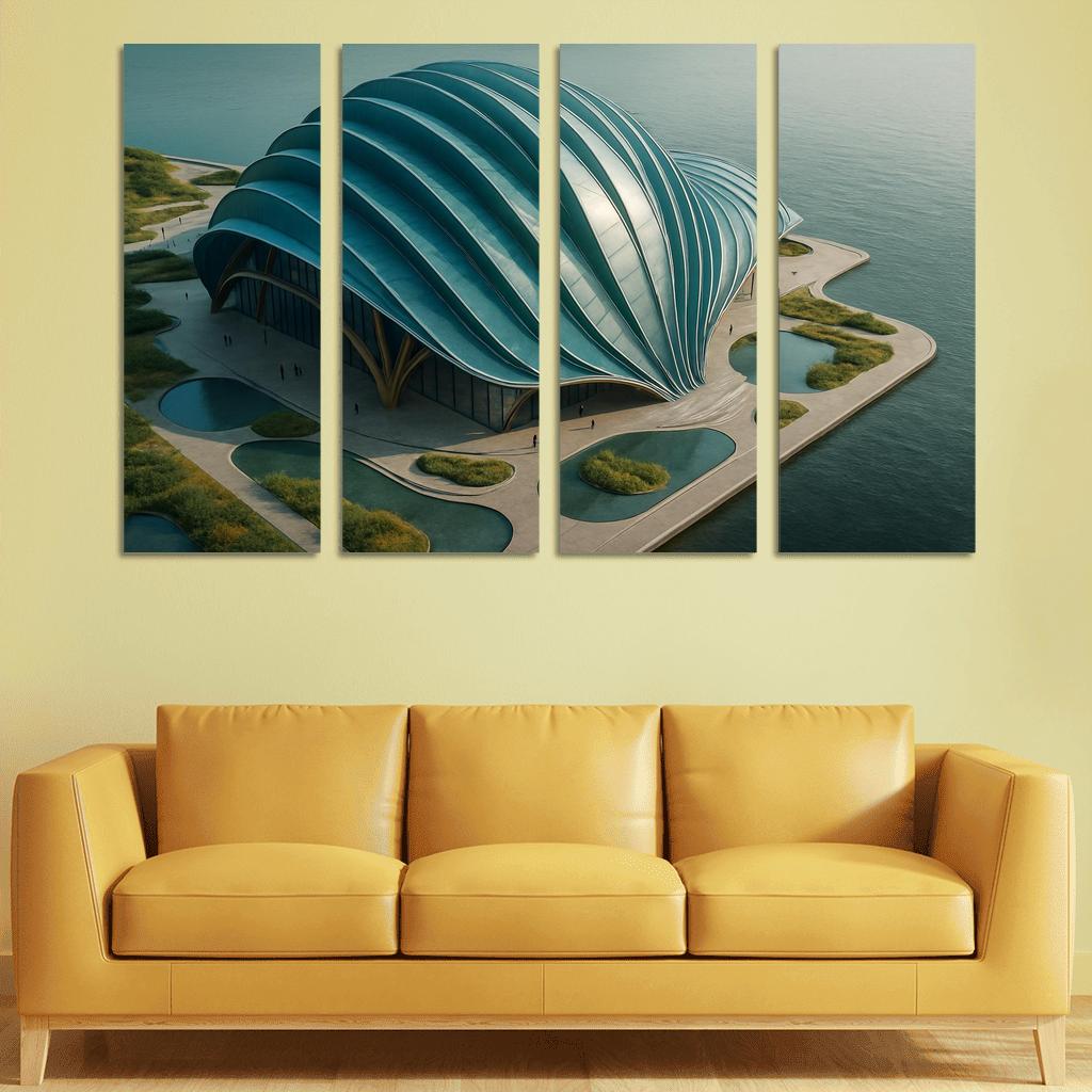 Tidal Breathing Civic Hall canvas paintings frame