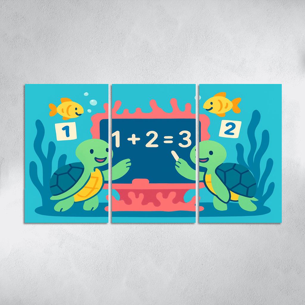 Coral Codebreakers The Reef Math Quest abstract paintings frame