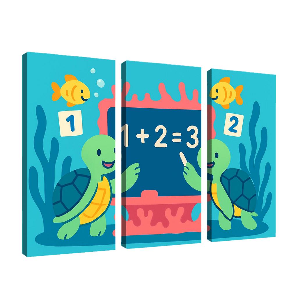 Coral Codebreakers The Reef Math Quest abstract paintings frame