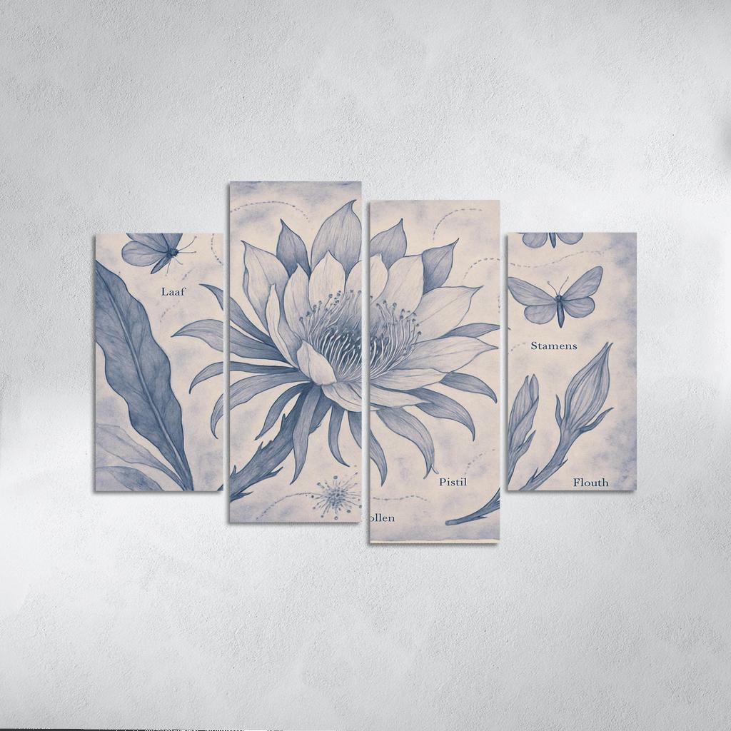 Lunar Pollination Botanical Study decor