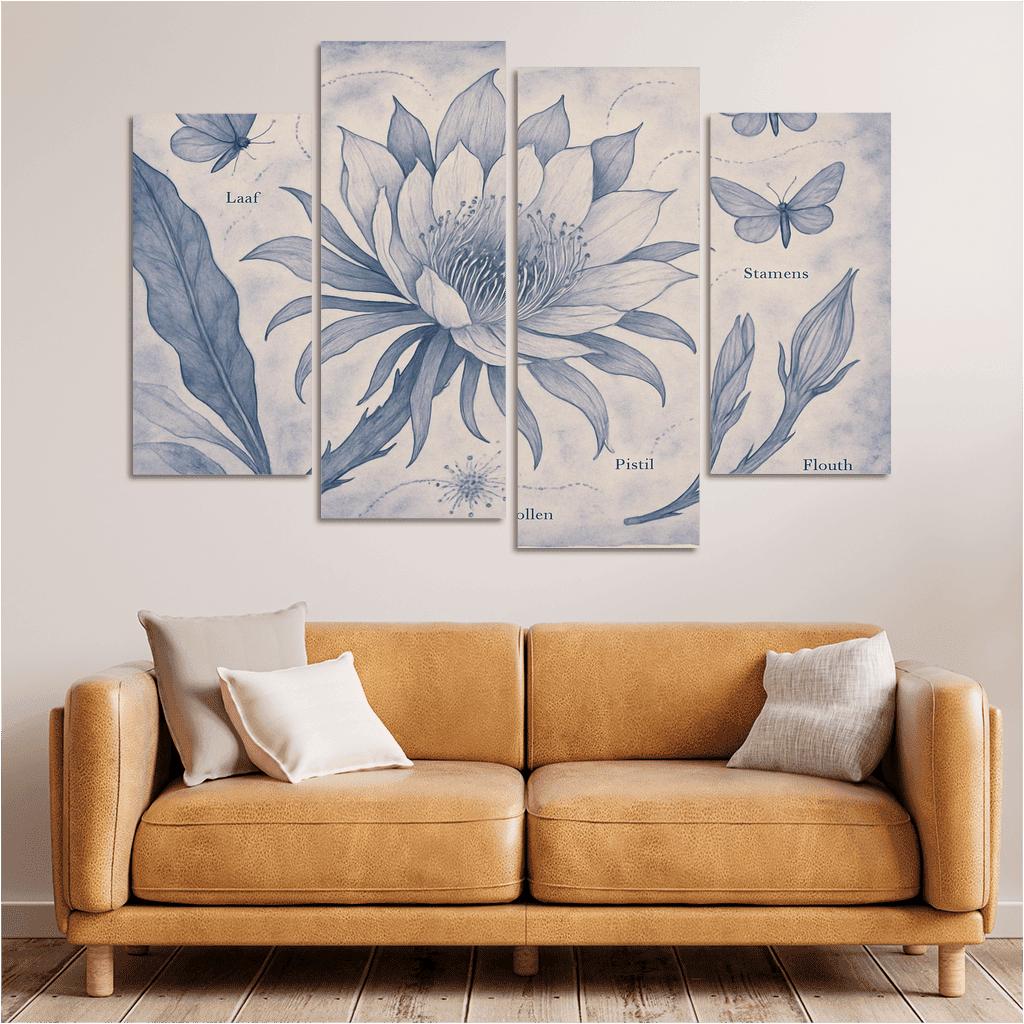Lunar Pollination Botanical Study decor