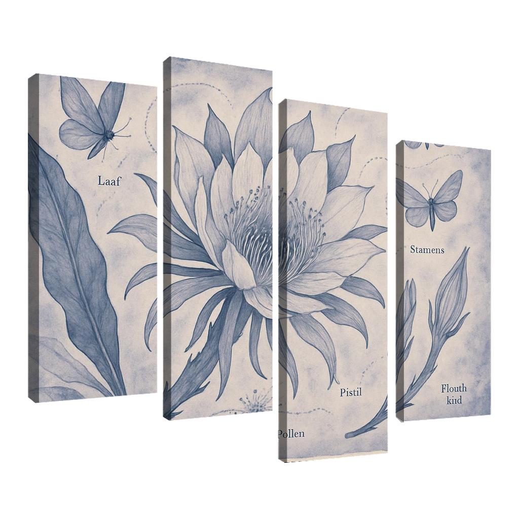Lunar Pollination Botanical Study decor