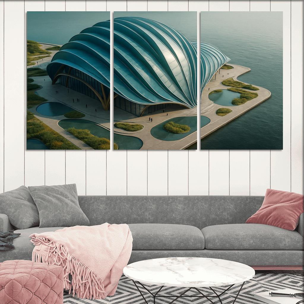 Tidal Breathing Civic Hall canvas paintings frame