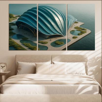 Tidal Breathing Civic Hall canvas paintings frame