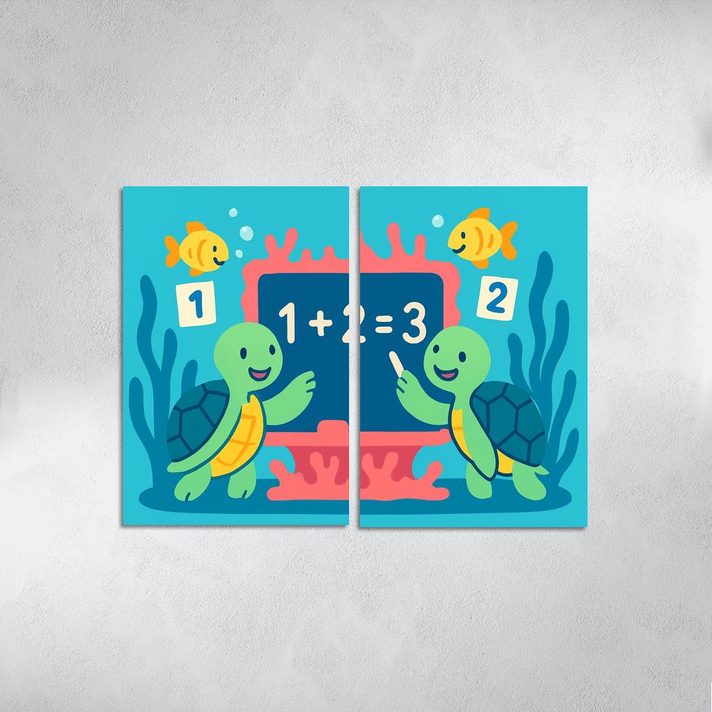 Coral Codebreakers The Reef Math Quest abstract paintings frame