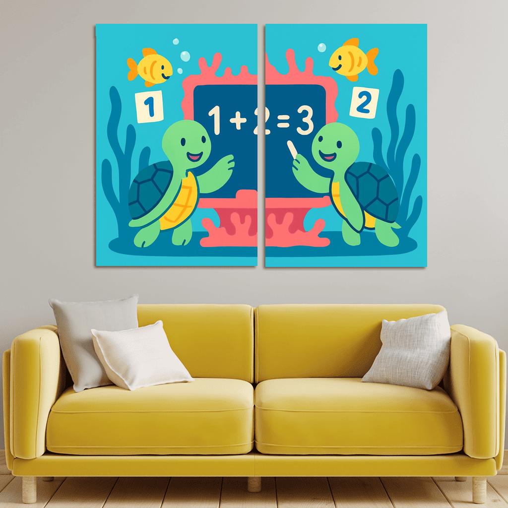 Coral Codebreakers The Reef Math Quest abstract paintings frame