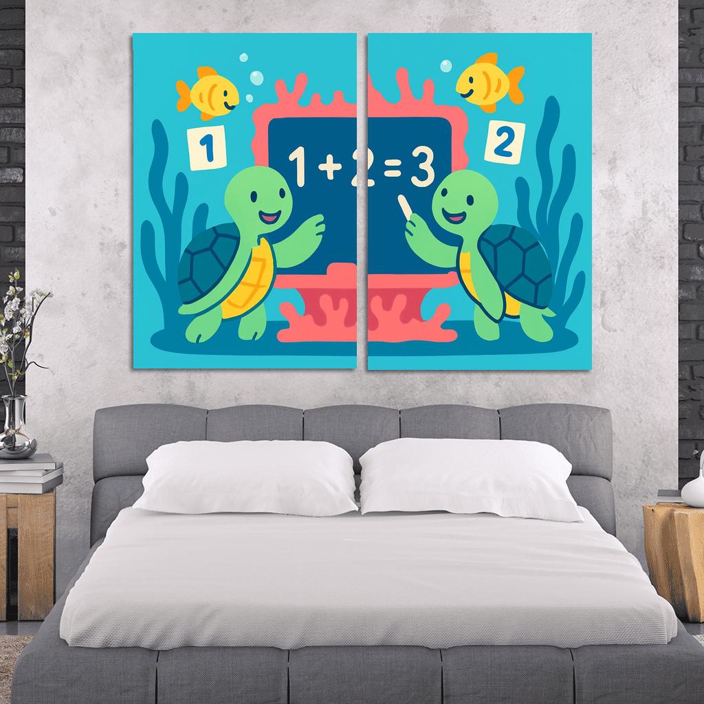 Coral Codebreakers The Reef Math Quest abstract paintings frame