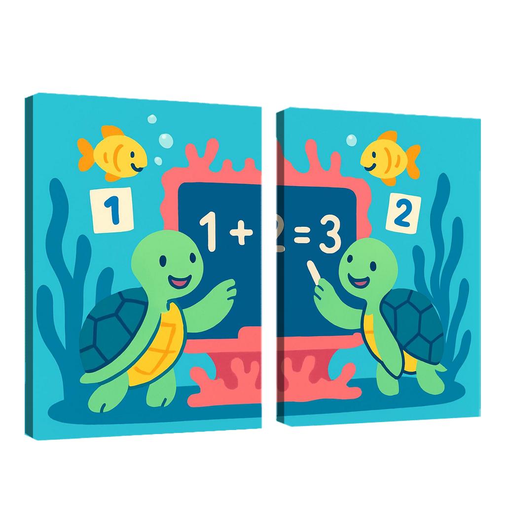 Coral Codebreakers The Reef Math Quest abstract paintings frame