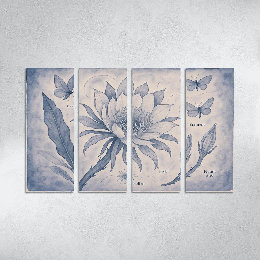 Lunar Pollination Botanical Study decor