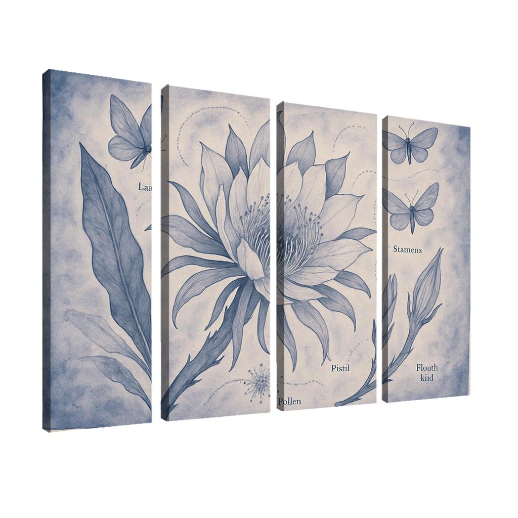 Lunar Pollination Botanical Study decor