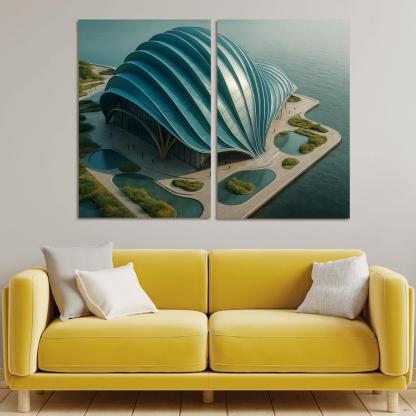 Tidal Breathing Civic Hall canvas paintings frame