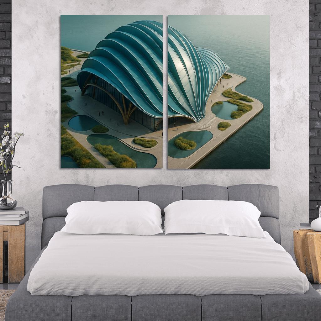 Tidal Breathing Civic Hall canvas paintings frame