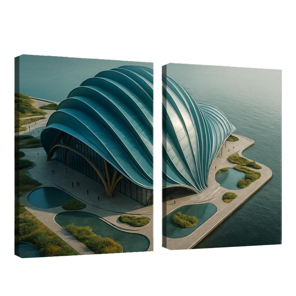 Tidal Breathing Civic Hall canvas paintings frame