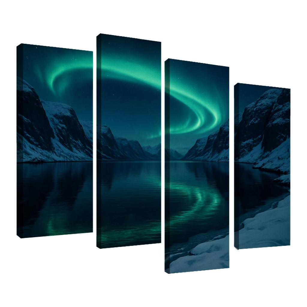 Aurora Reflections On Frosted Fjord Inlet art trends