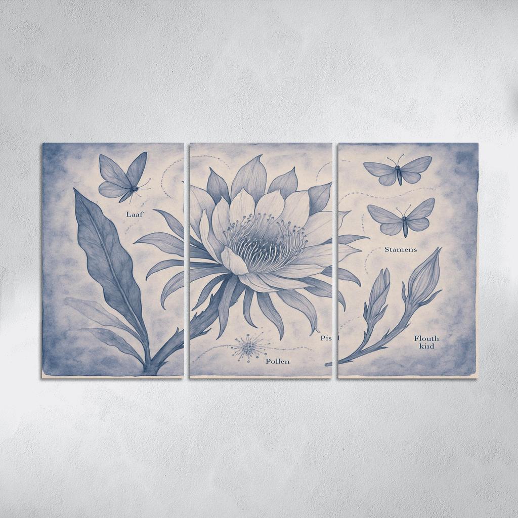 Lunar Pollination Botanical Study decor