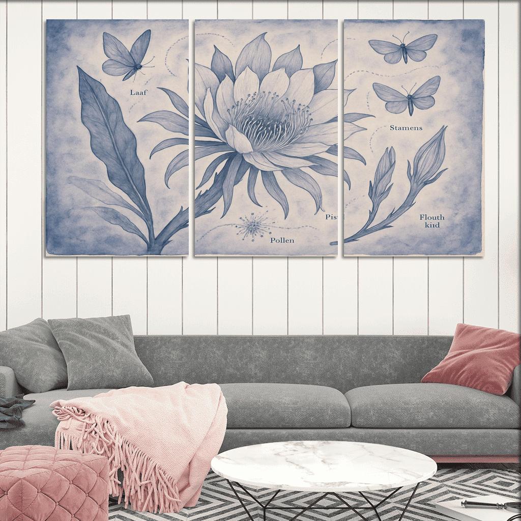 Lunar Pollination Botanical Study decor