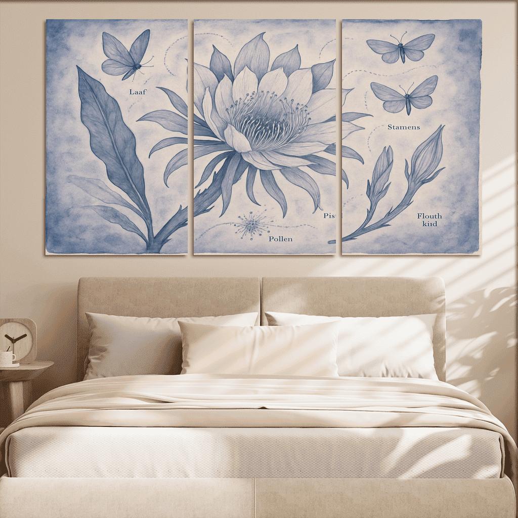 Lunar Pollination Botanical Study decor