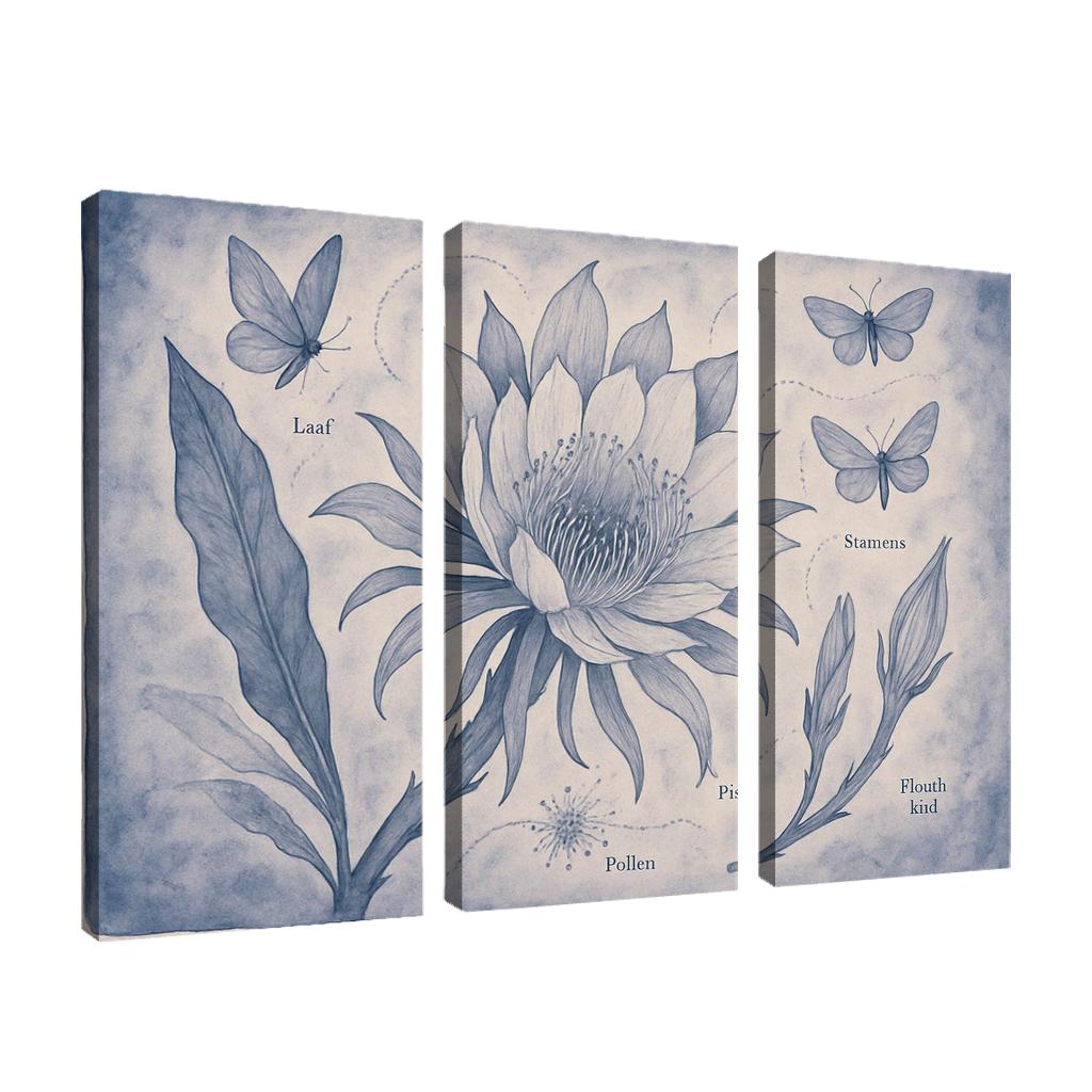 Lunar Pollination Botanical Study decor