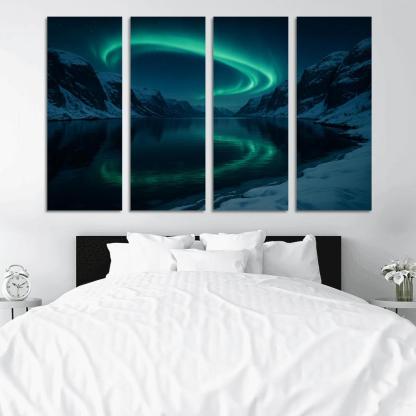 Aurora Reflections On Frosted Fjord Inlet art trends