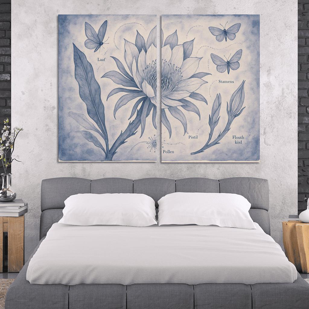 Lunar Pollination Botanical Study decor