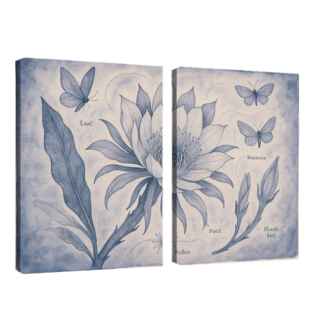 Lunar Pollination Botanical Study decor