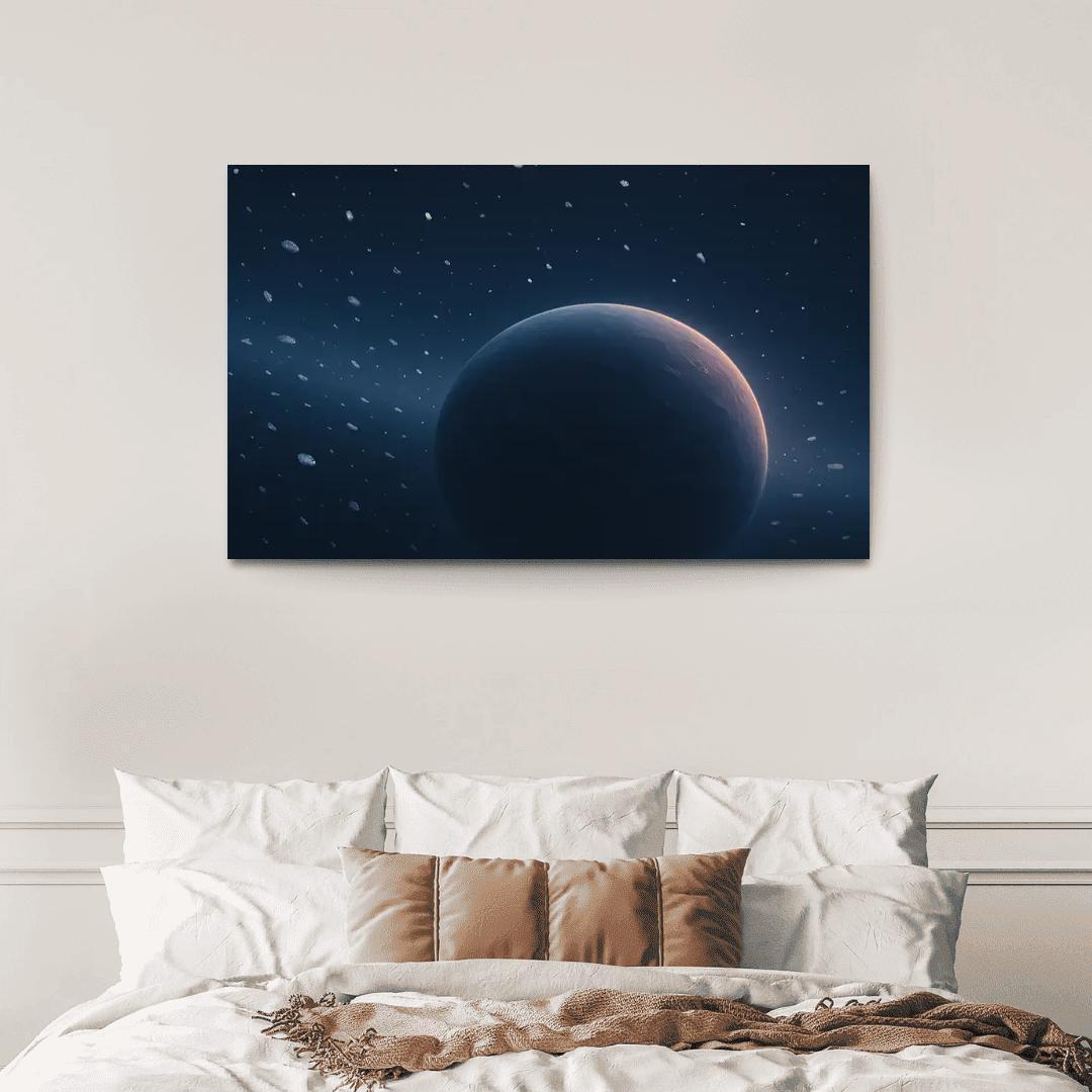 Neon Snowfall On A Rogue Planet At Infrared Dawn decor