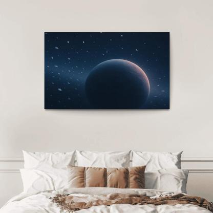 Neon Snowfall On A Rogue Planet At Infrared Dawn decor