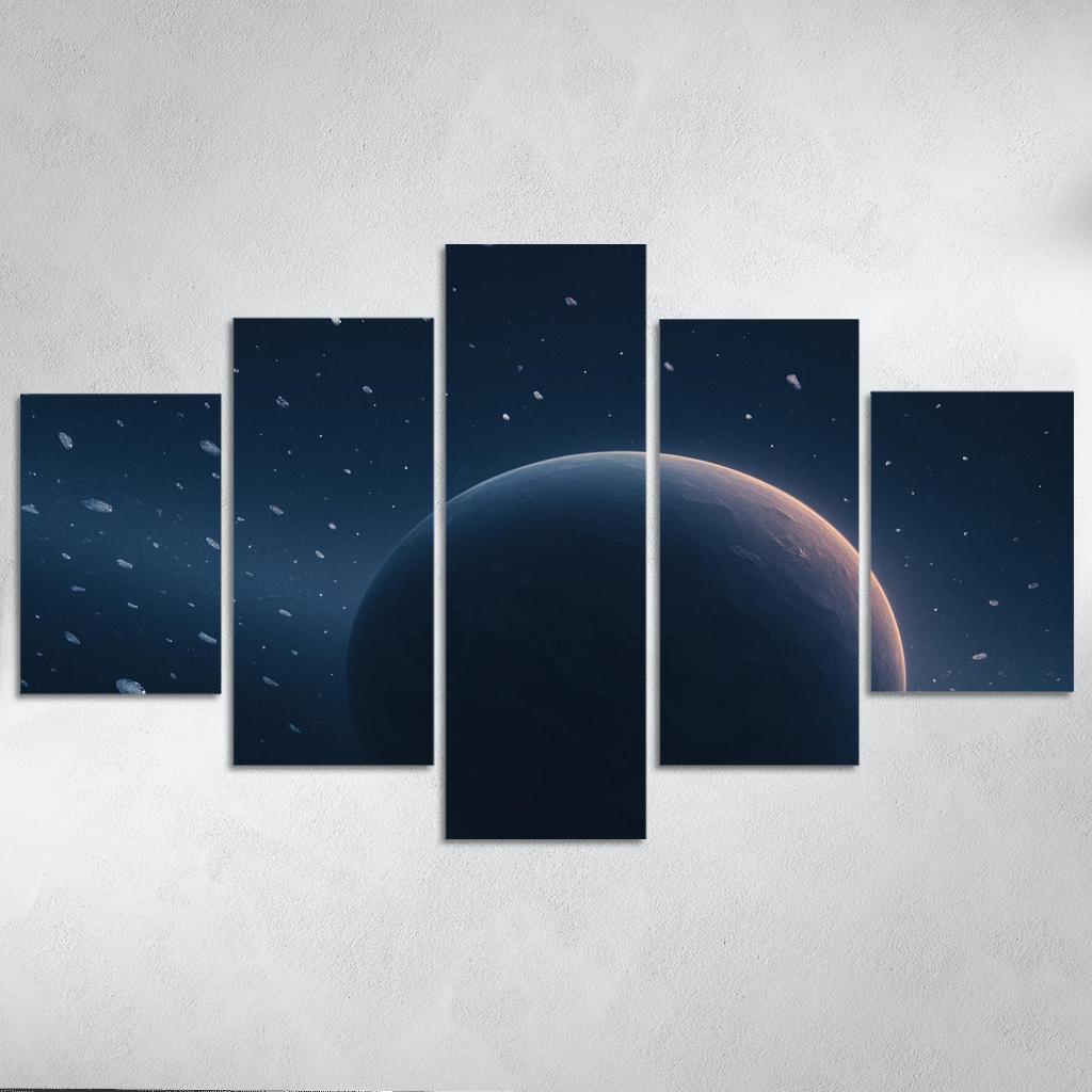 Neon Snowfall On A Rogue Planet At Infrared Dawn decor