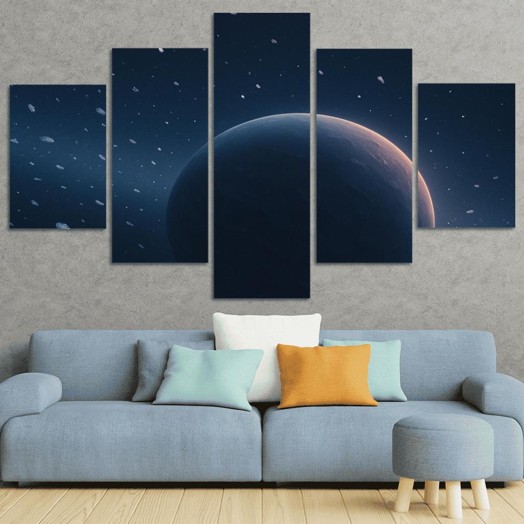 Neon Snowfall On A Rogue Planet At Infrared Dawn decor