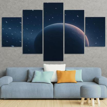 Neon Snowfall On A Rogue Planet At Infrared Dawn decor