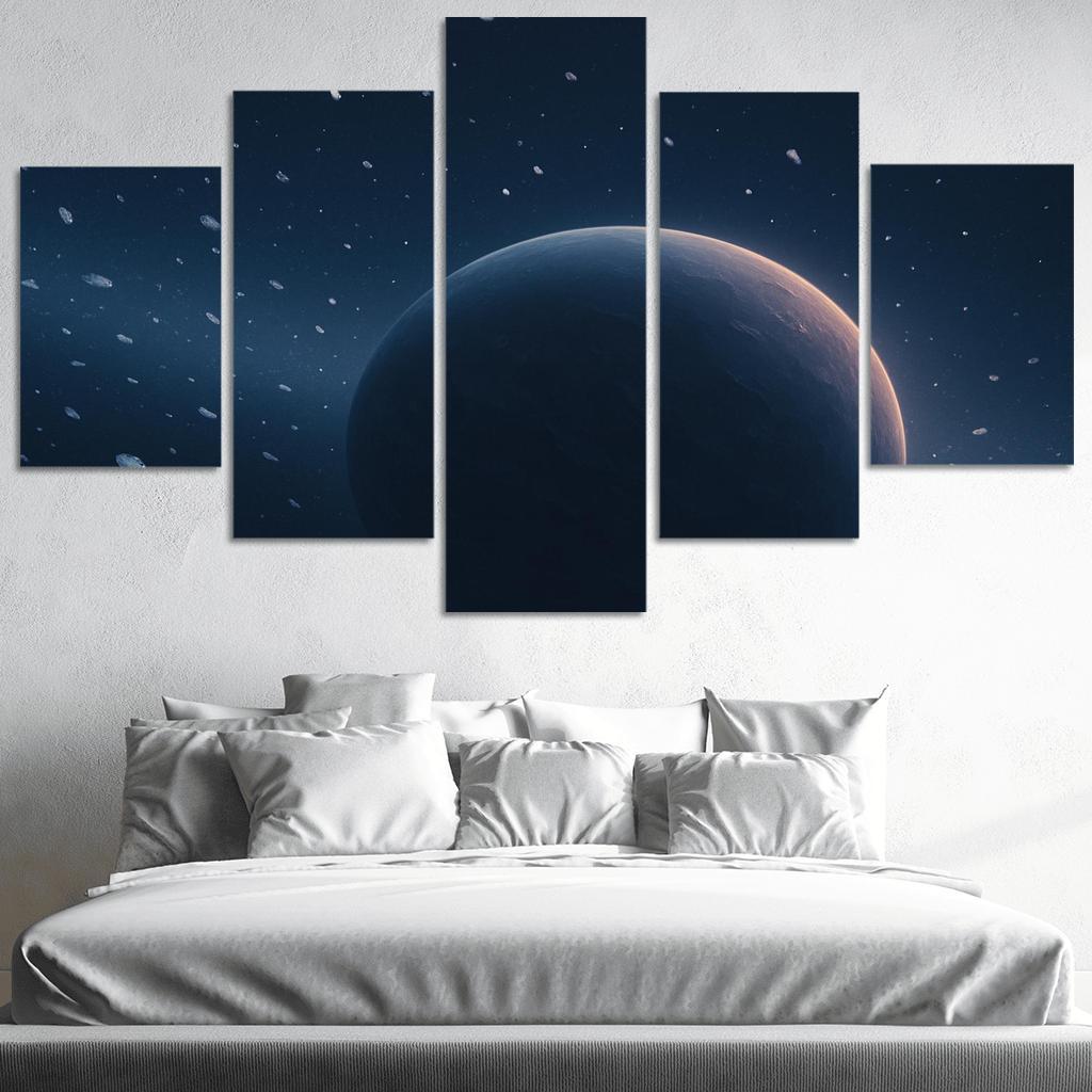 Neon Snowfall On A Rogue Planet At Infrared Dawn decor