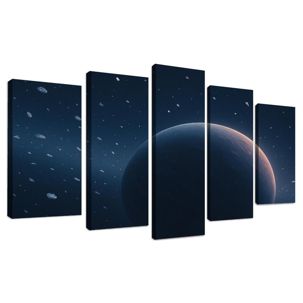 Neon Snowfall On A Rogue Planet At Infrared Dawn decor