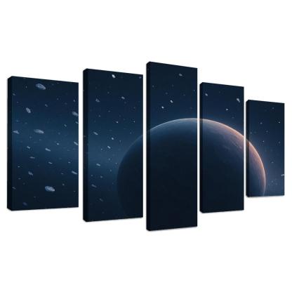 Neon Snowfall On A Rogue Planet At Infrared Dawn decor