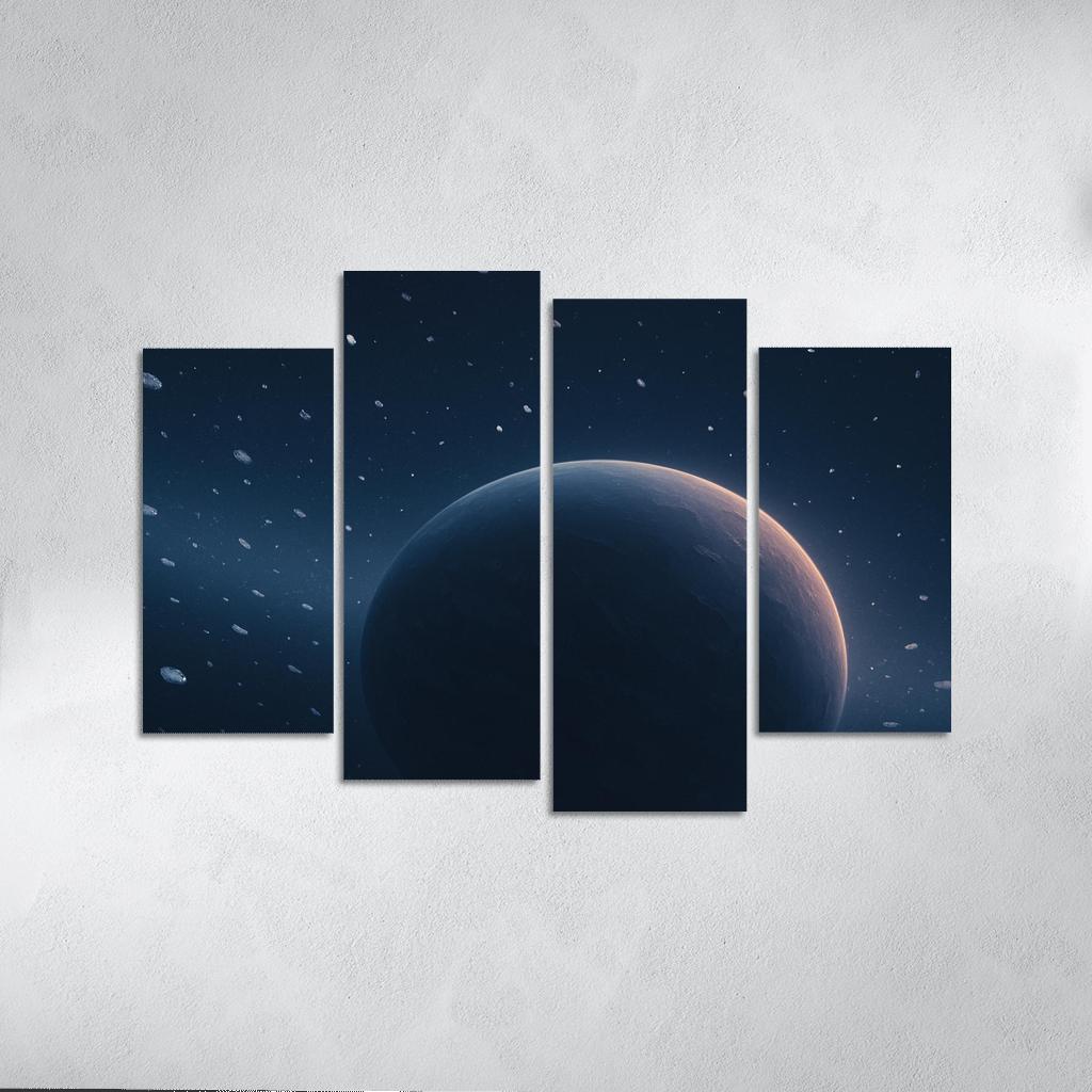 Neon Snowfall On A Rogue Planet At Infrared Dawn decor